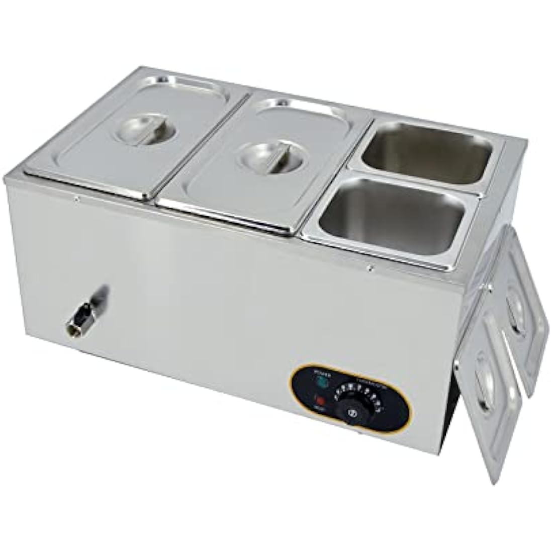 Jolof Store Electric Bain Marie - 1500W Stainless Steel Food Warmer