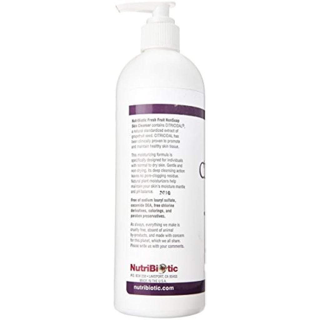 NutriBiotic Fresh Fruit Skin Cleanser – Non-Soap & pH-Balanced, 16 oz