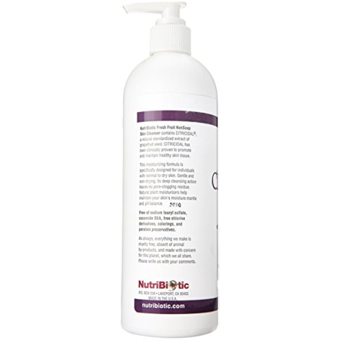 NutriBiotic Fresh Fruit Skin Cleanser – Non-Soap & pH-Balanced, 16 oz