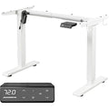 MAIDeSITe Electric Standing Desk Frame – Adjustable Steel Sit Stand Base, White