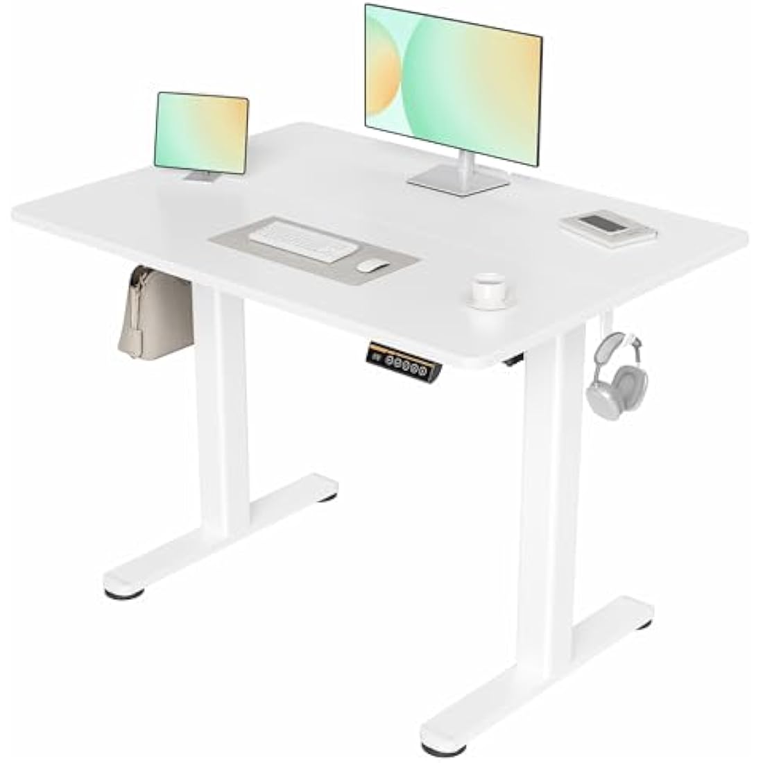 Claiks Electric Standing Desk – 100x60 cm Height Adjustable White