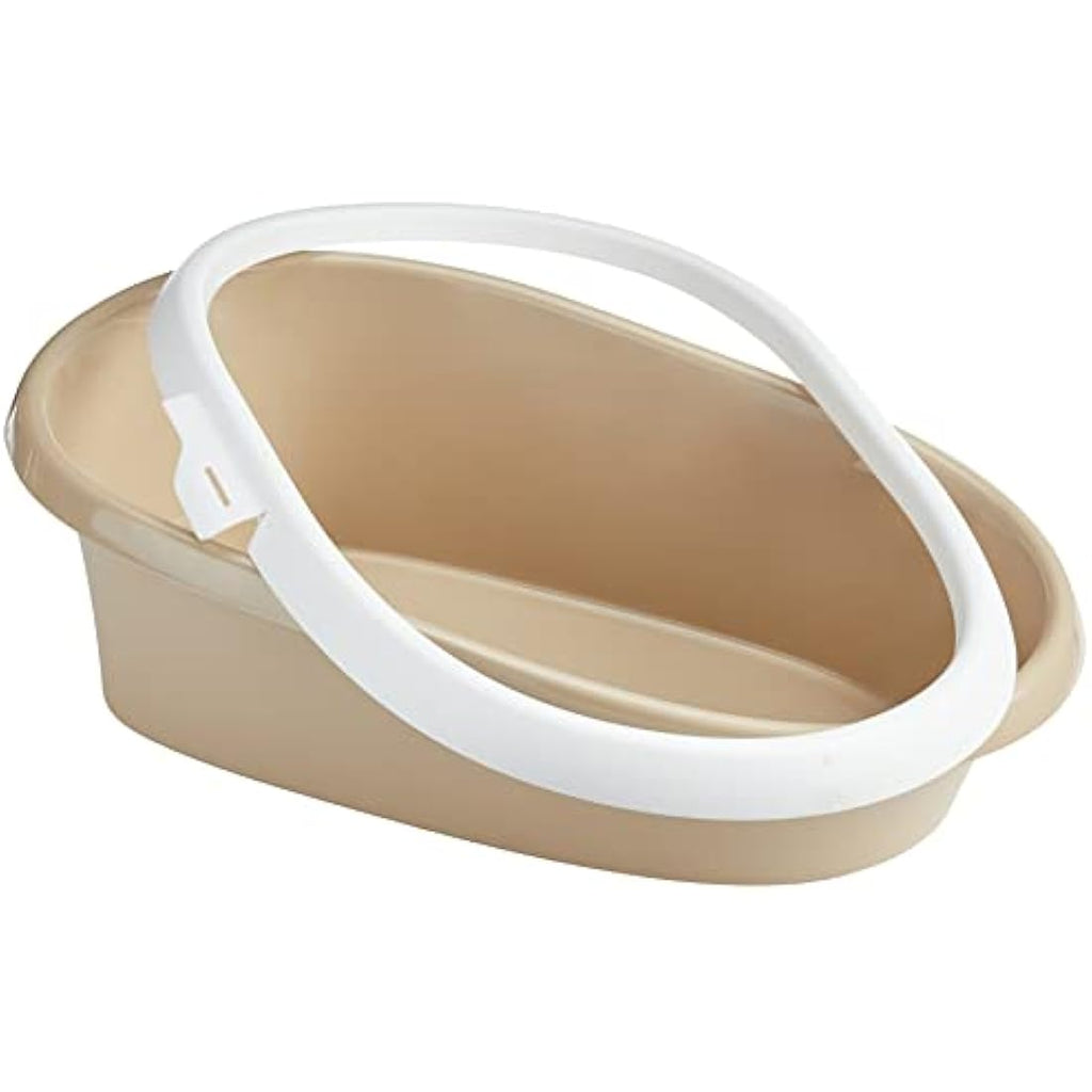Trixie Paulo Cat Litter Tray with Rim - Durable Taupe/Cream - 58x39cm