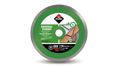 RUBI CEV 180 SUPERPRO 7" Continuous Rim Diamond Blade for Ceramic Tile