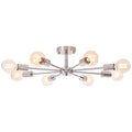 OYIPRO 8-Light Modern Chandelier – Nickel Semi-Flush Mount Ceiling Light