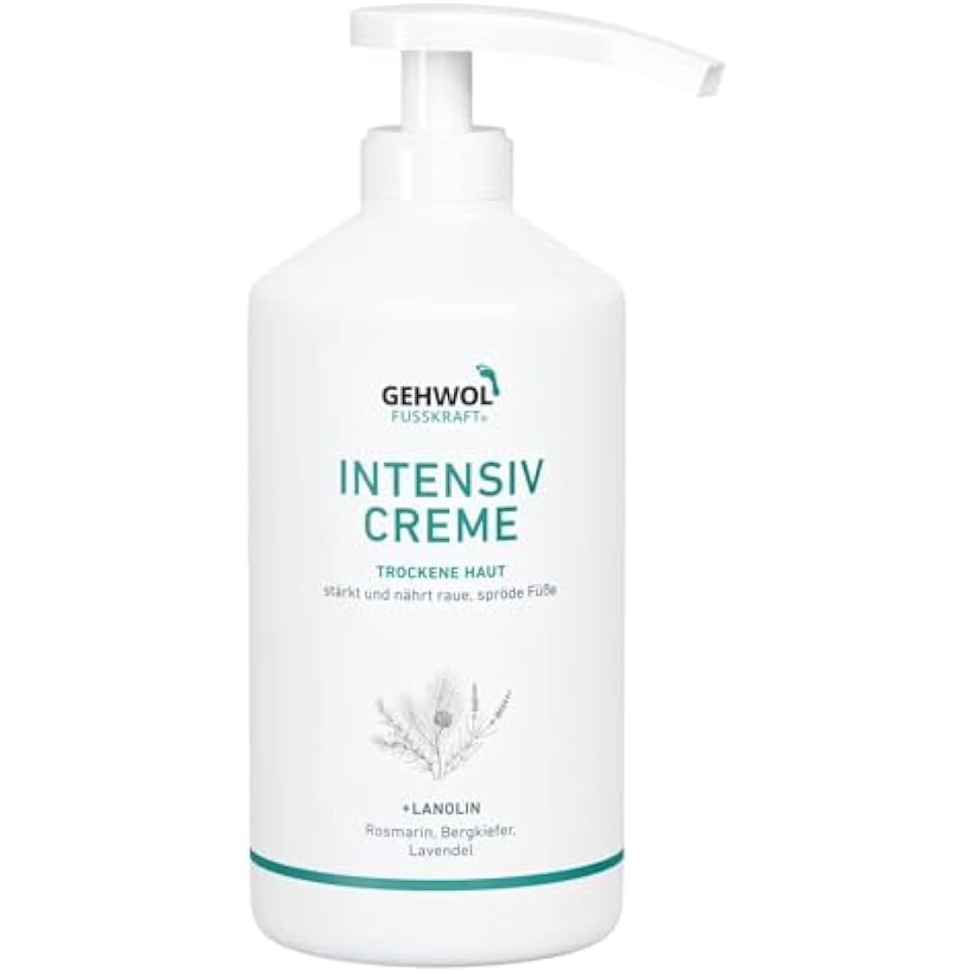 Gehwol Fusskraft Blue Foot Cream for Dry Rough Skin - 500ml Moisturizer