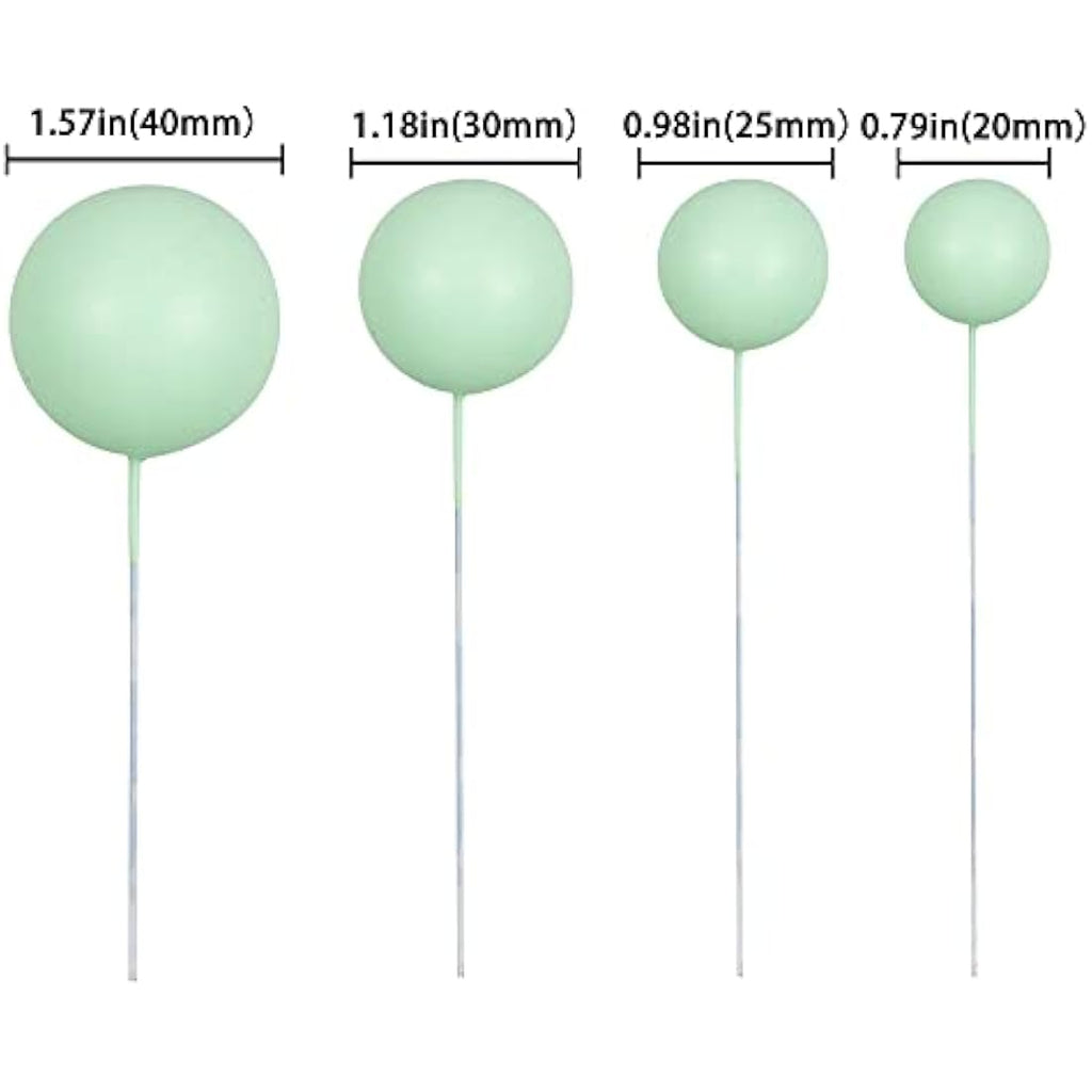 Gyufise 30Pcs Foam Ball Cake Toppers – Rose Gold & White Party Decorations
