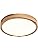 Schindora Wooden LED Ceiling Light – 20W Oak Flush Mount 4500K