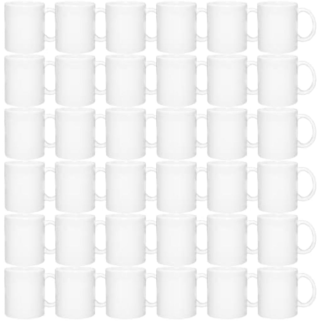MR.R 11oz Sublimation Blanks White Ceramic Coffee Mugs - Set of 36