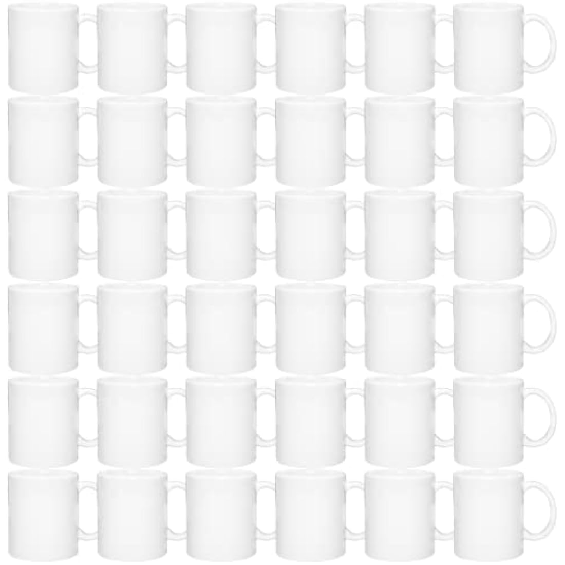MR.R 11oz Sublimation Blanks White Ceramic Coffee Mugs - Set of 36