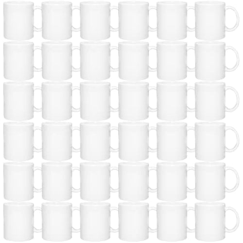 MR.R 11oz Sublimation Blanks White Ceramic Coffee Mugs - Set of 36