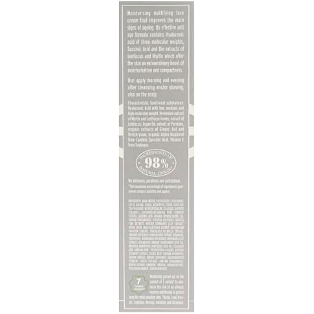 L'Erbolario Hyaluronic Acid Mattifying Face Cream for Men – 1.6 oz