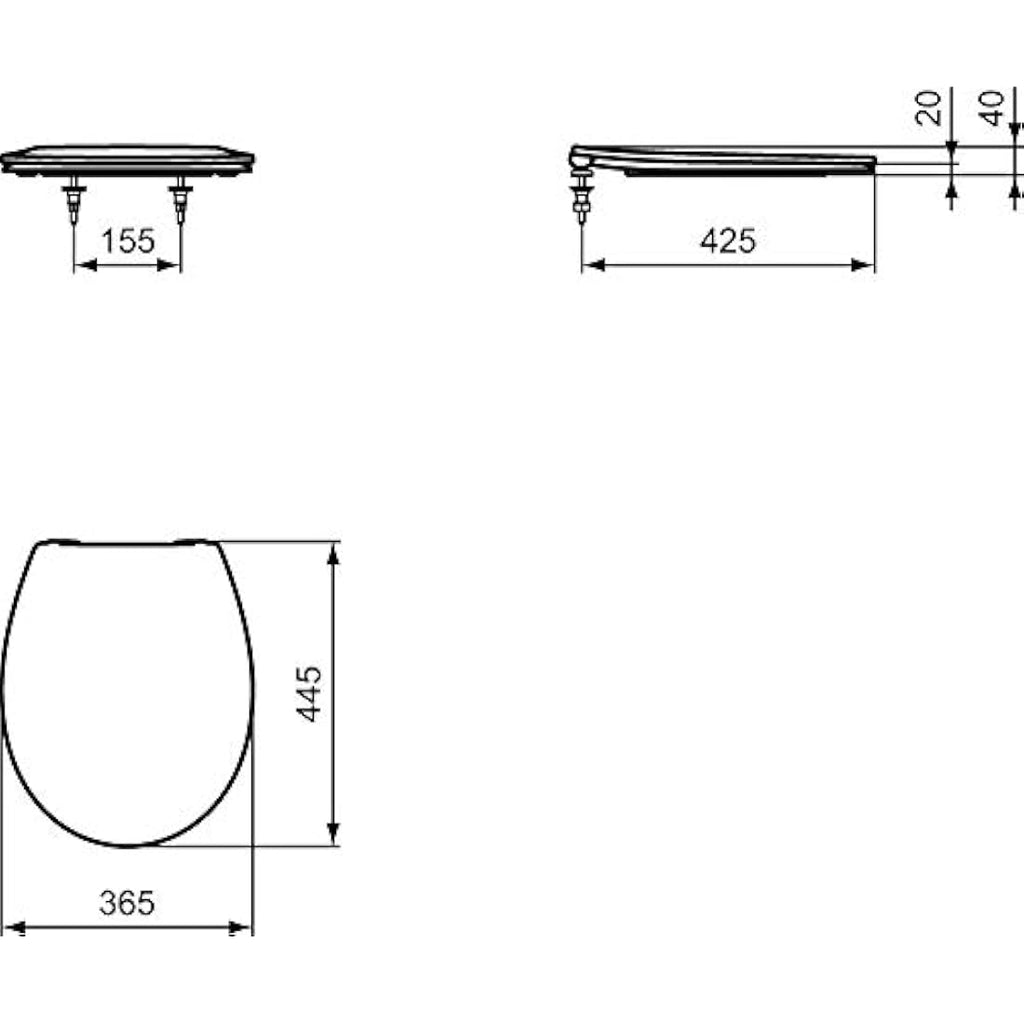 Armitage Shanks White Duroplast Toilet Seat – Durable Sandwich Design