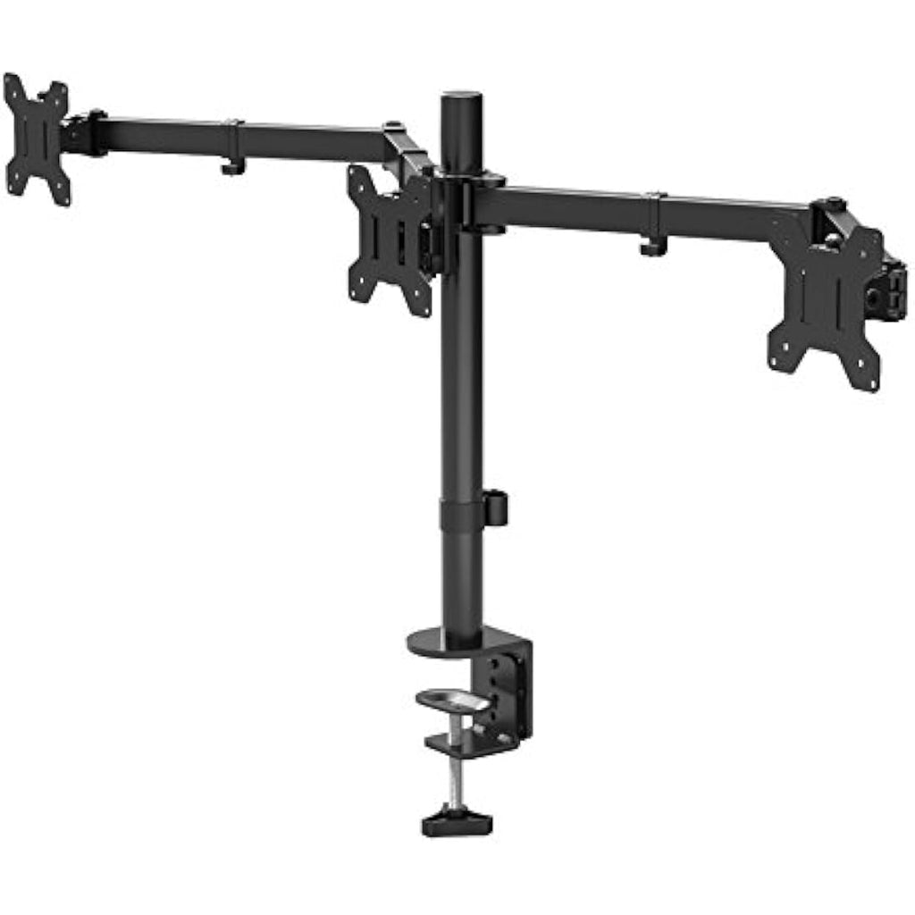 BONTEC Triple Monitor Stand | 13-24 inch Steel Desk Mount for 3 Screens