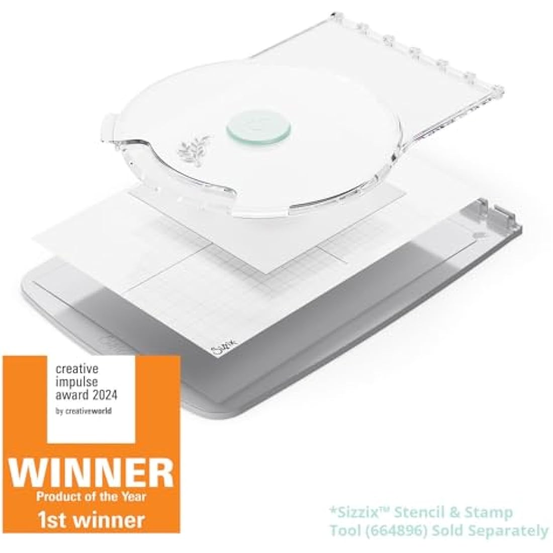 Sizzix Stamp & Spin Tool – Rotating Stamp Press for Wreath Making