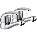 Jolof Store Chrome Basin Taps | Pair of Hot and Cold Brass Sink Faucets