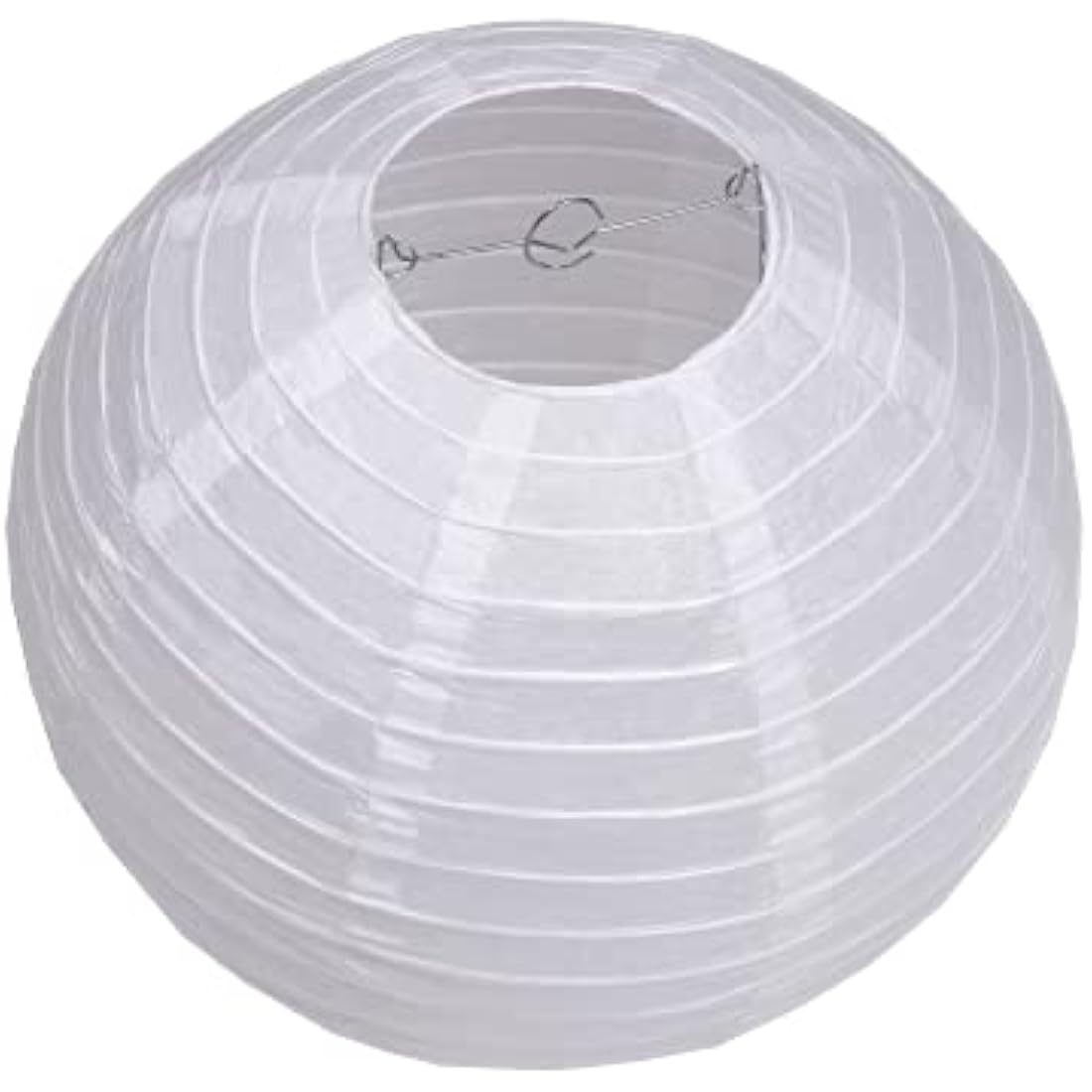 White Round Paper Lanterns – 12 Inch Hanging Lamps, 3 Pack