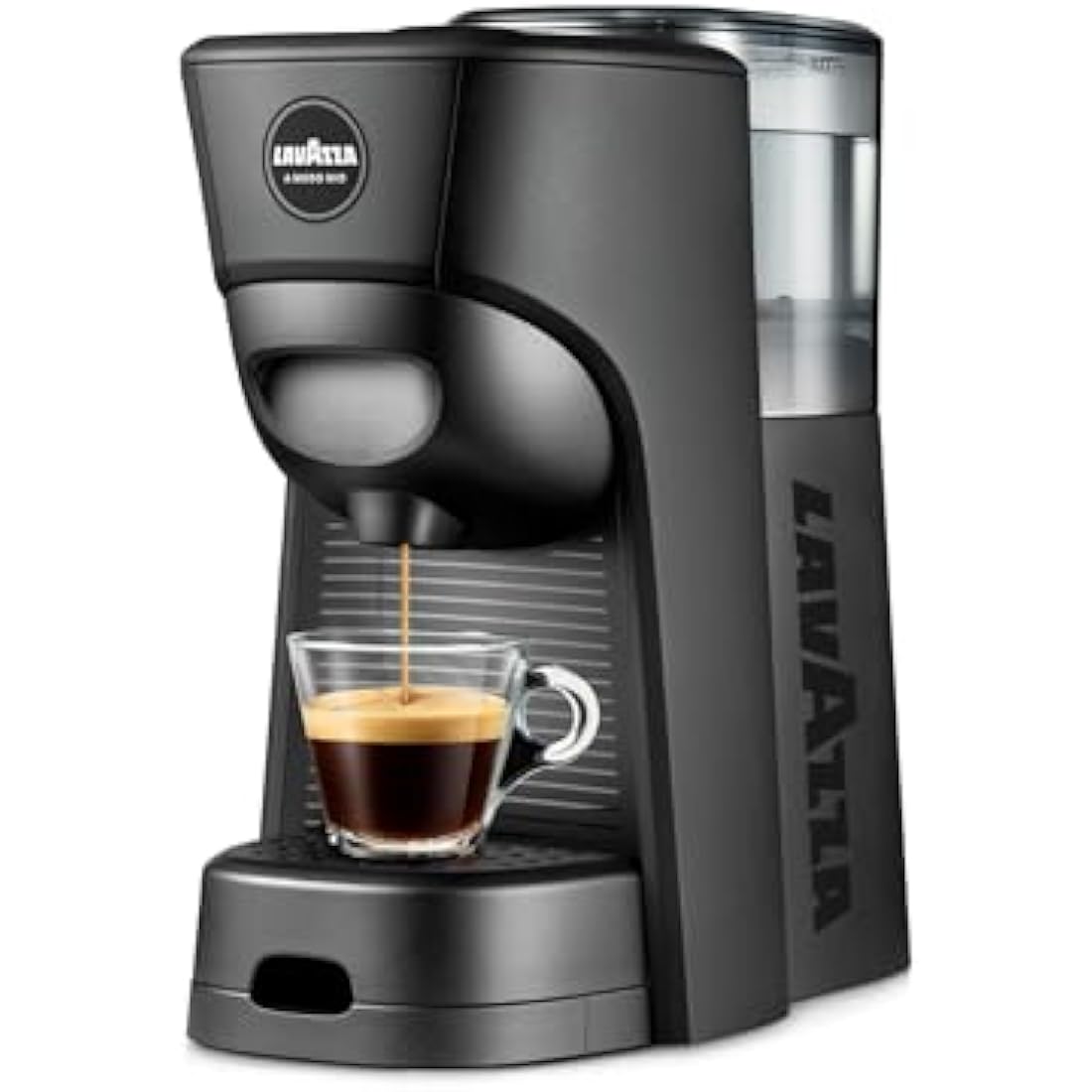 Lavazza A Modo Mio Tiny Eco Coffee Capsule Machine - Recycled Plastic, Black