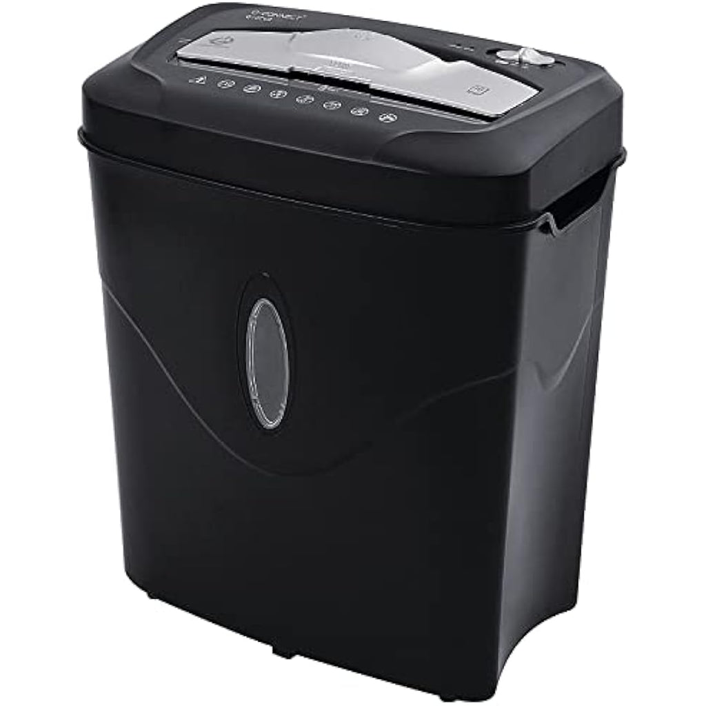 Q-Connect Q10CC2 Cross Cut Paper Shredder - 10 Sheet Capacity, Black