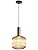 Jolof Store Modern Amber Glass Pendant Light – Gold Copper Hanging Lamp
