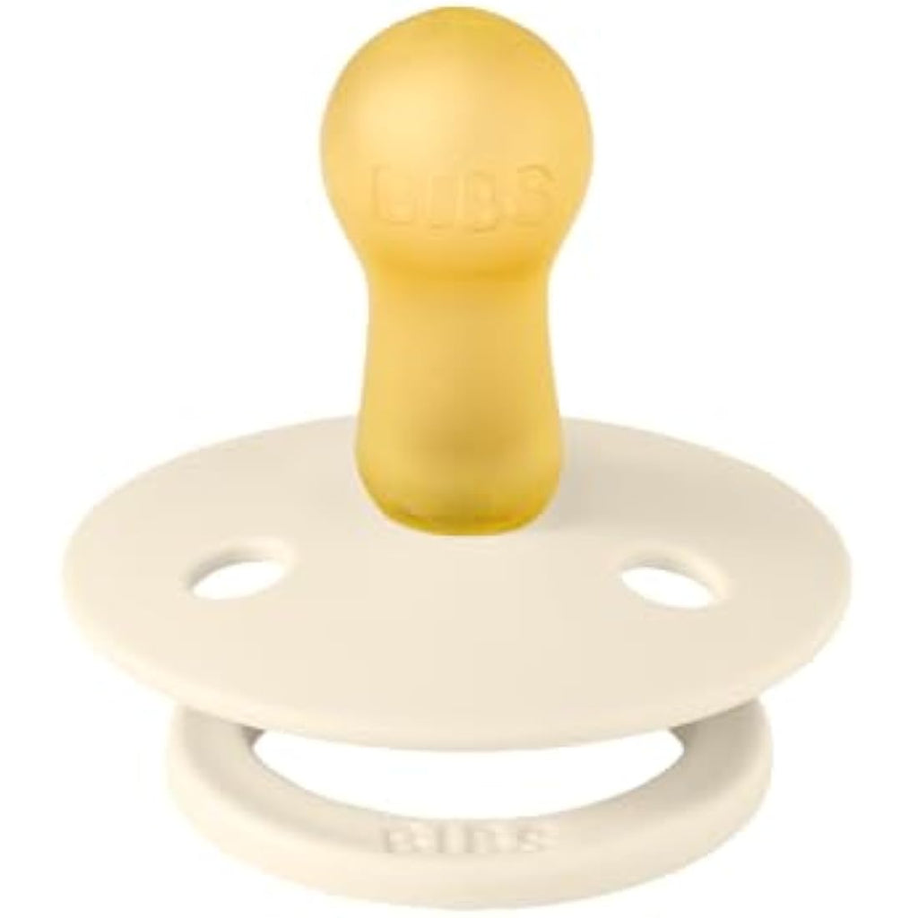 BIBS Colour Pacifier 2-Pack | Natural Rubber Latex Dummy, Size 2, Ivory/Sage