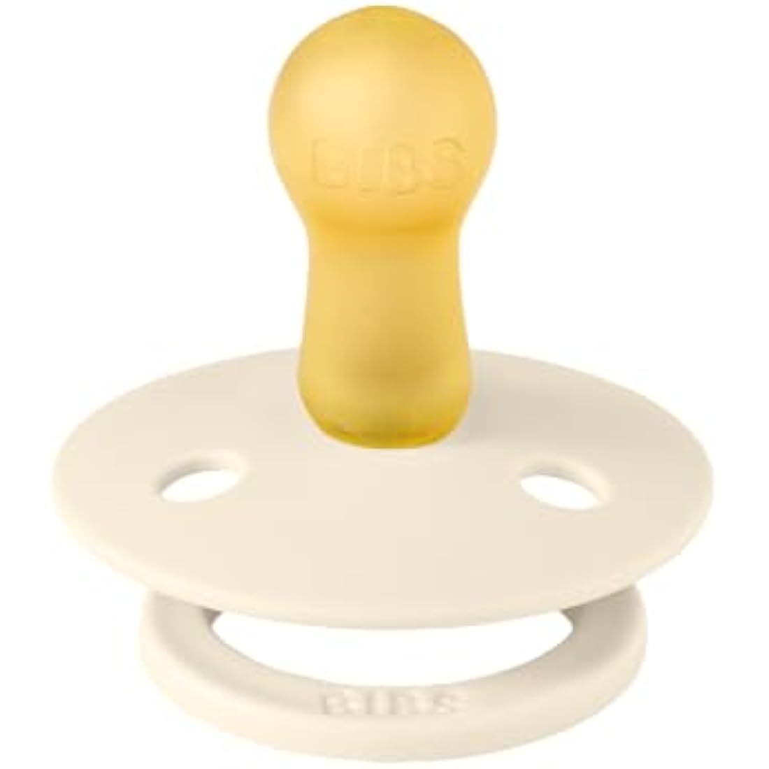 BIBS Colour Pacifier 2-Pack | Natural Rubber Latex Dummy, Size 2, Ivory/Sage