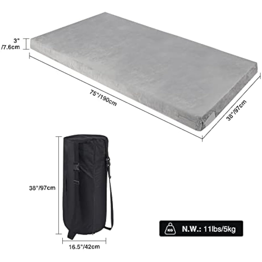 REDCAMP Memory Foam Camping Mattress | Foldable Roll Up Sleeping Pad