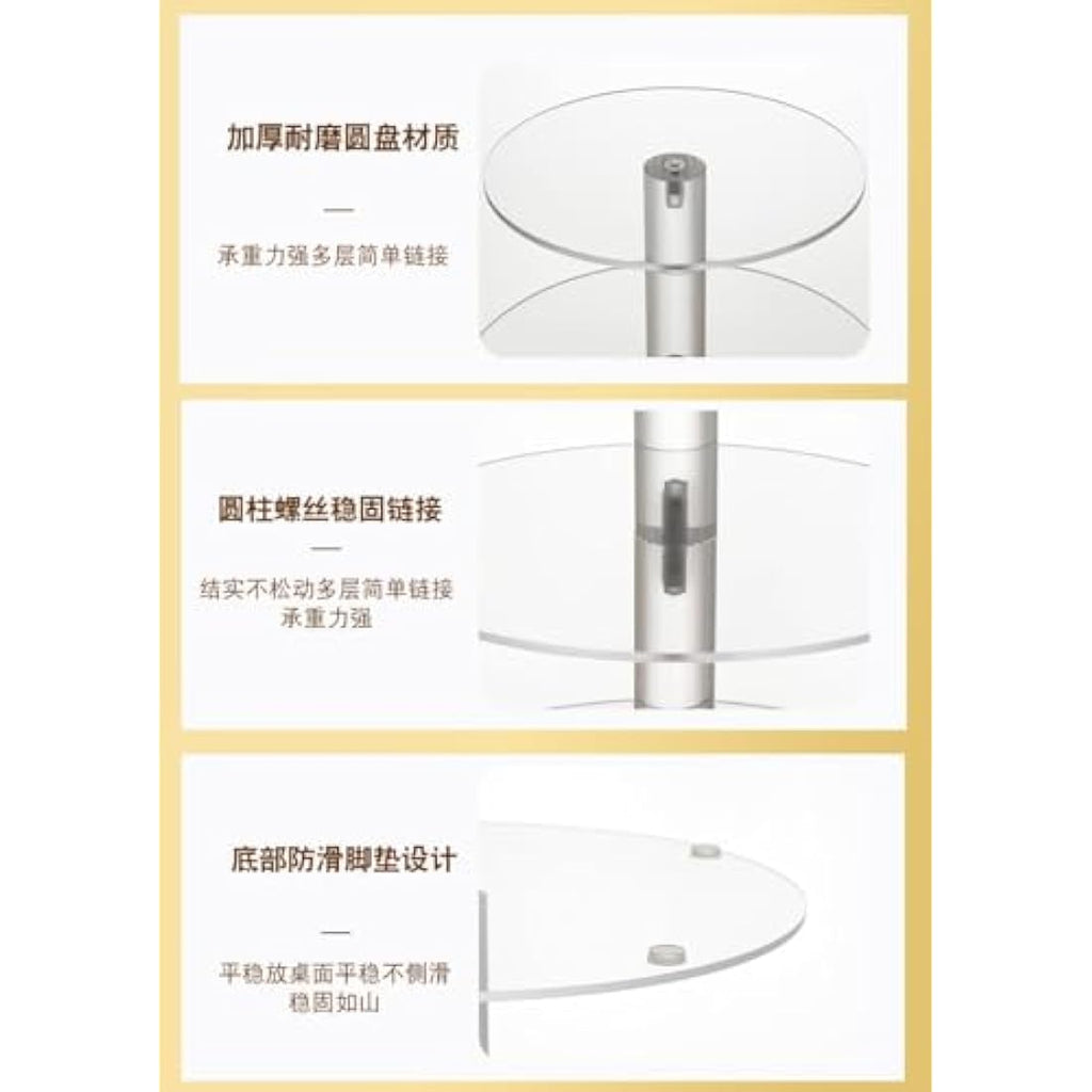 LANLONG 6 Tier Acrylic Cupcake Stand | 51cm Tall Clear Dessert Tower