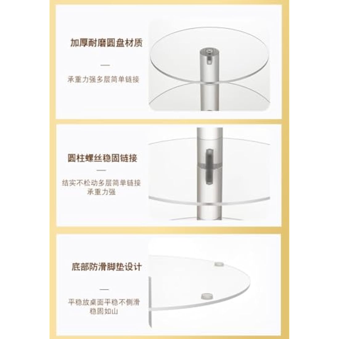 LANLONG 6 Tier Acrylic Cupcake Stand | 51cm Tall Clear Dessert Tower