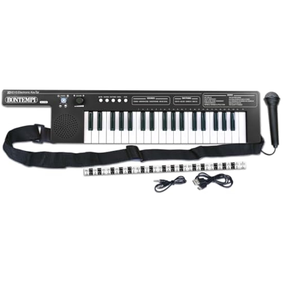 Bontempi Electronic Keytar – 37 Keys Portable Keyboard with Strap