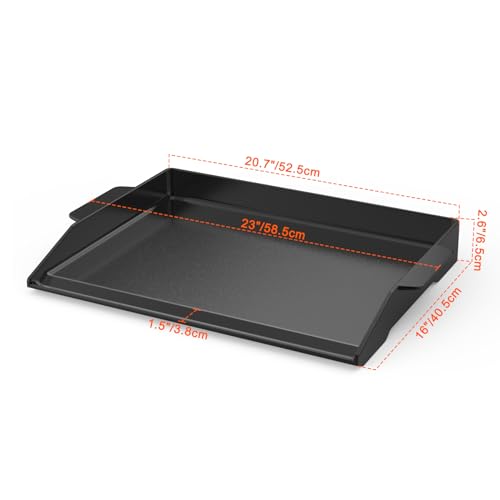 Onlyfire Enamelled Cast Iron Griddle Plancha | 23x16 Non-Stick Grill Plate