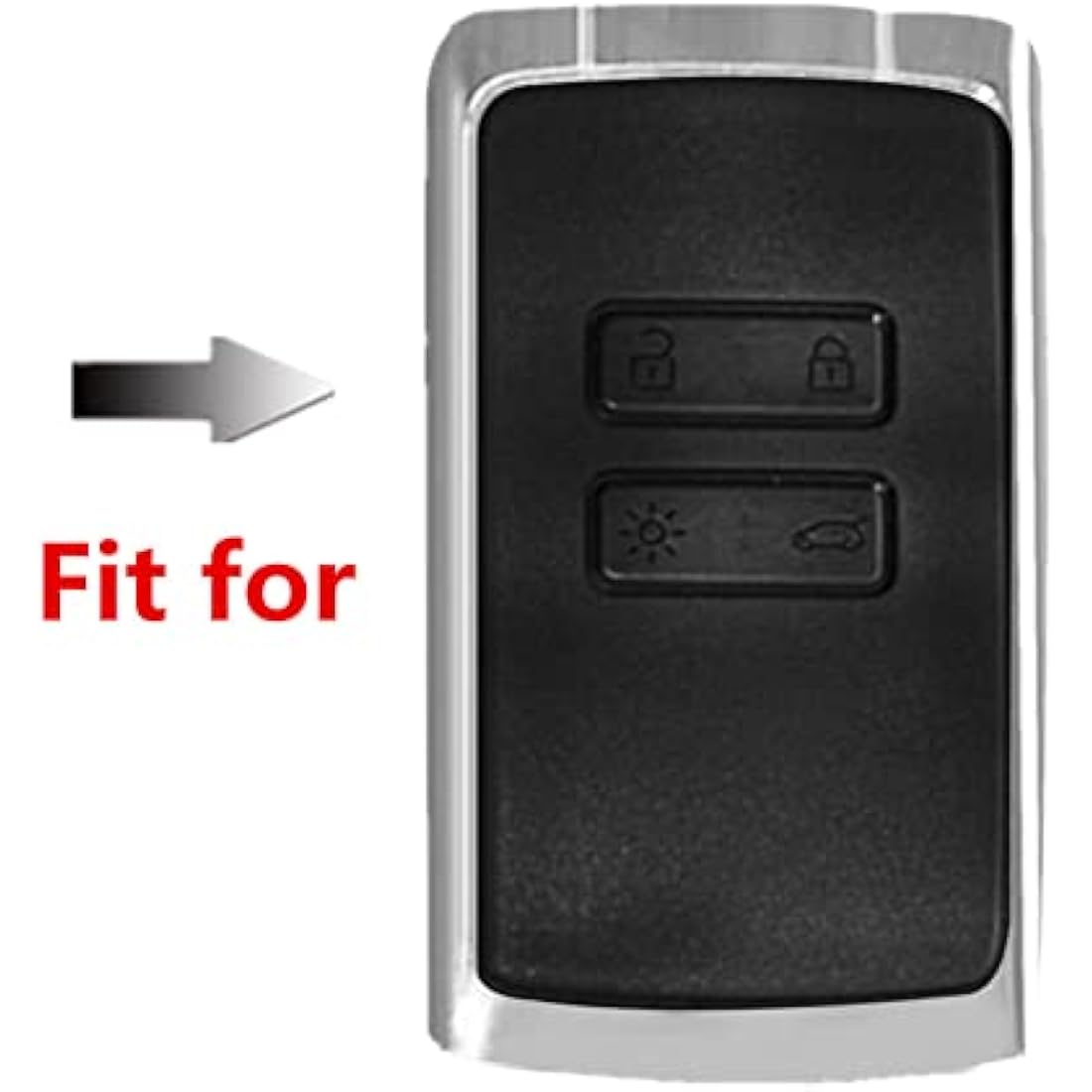 Happyit Silicone Car Key Cover for Renault Koleos Kadjar – Black & Red