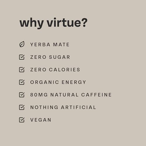 Virtue Yerba Mate Natural Energy Drink Mixed Pack - Sugar Free (12x250ml)