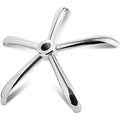 28" Heavy Duty Office Chair Base – Polished Steel Replacement