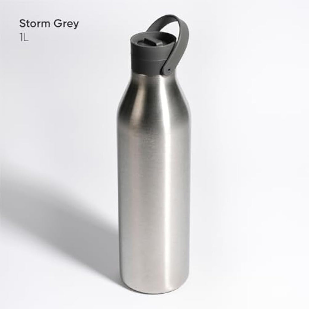 Circular & Co 1L Recycled Stainless Steel Insulated Water Bottle - Grey
