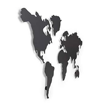 Umbra Mappit World Map Wall Decor – Titanium Magnetic Travel Board