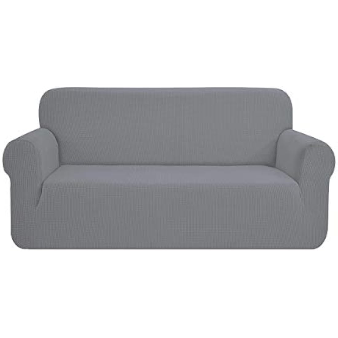SAMSTEX 3 Seater Sofa Cover | Stretch Jacquard Slipcover - Light Grey