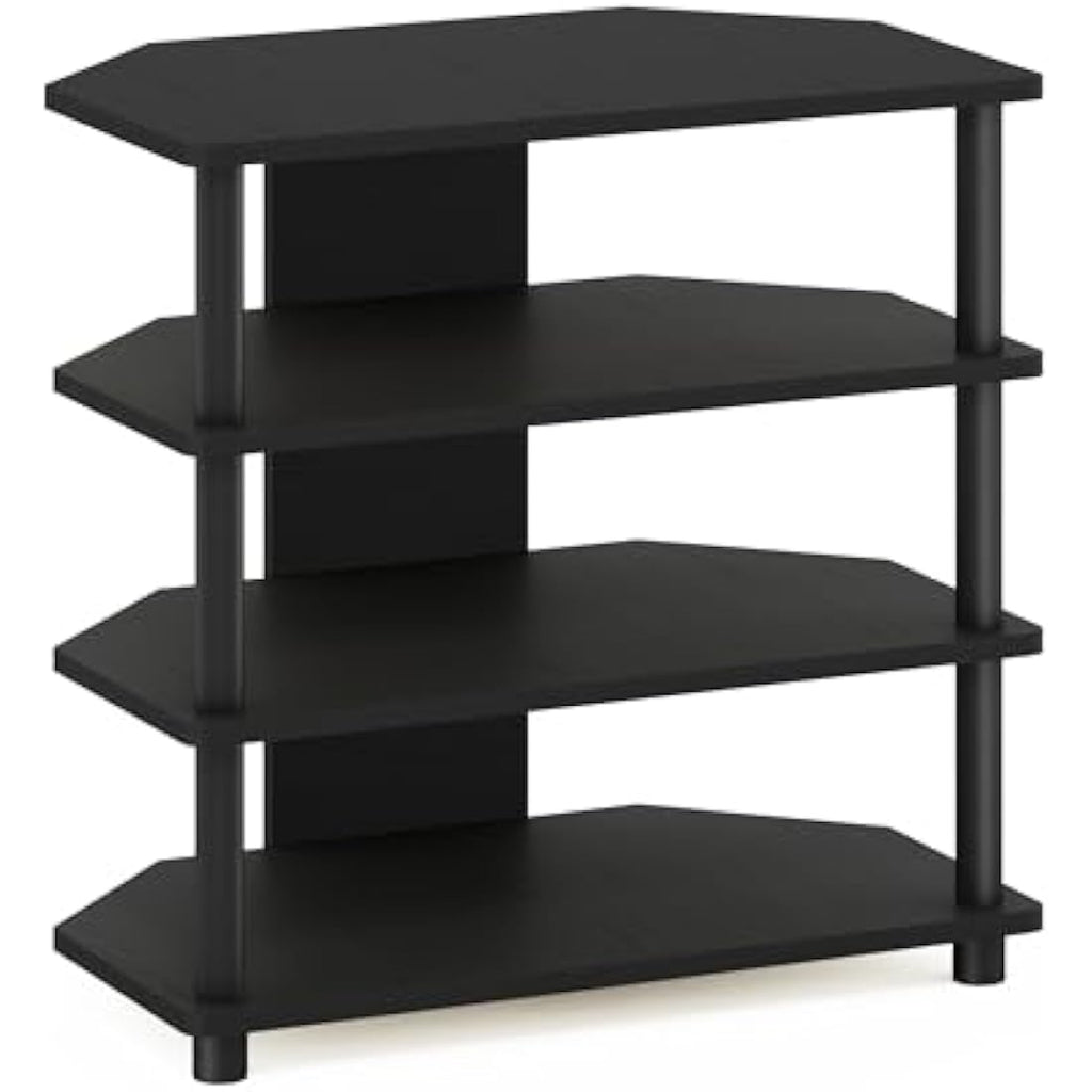Furinno Econ 4-Tier TV Stand | Blackwood Media Console for 29-Inch TV