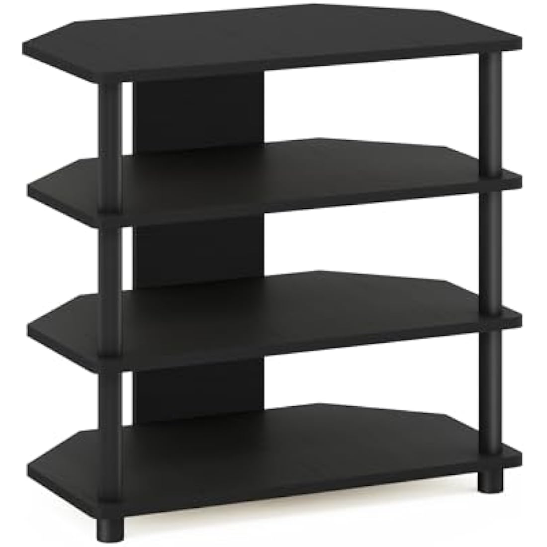 Furinno Econ 4-Tier TV Stand | Blackwood Media Console for 29-Inch TV