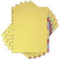 Elba A4+ Extra Wide 10-Part Card Dividers, Assorted Colors, 5 Sets