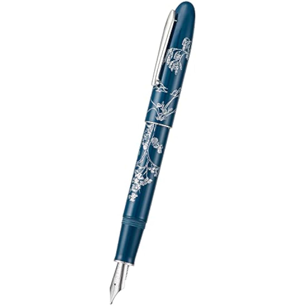 Hongdian N23 Blue Rabbit Fountain Pen | Extra Fine Nib Silver Trim