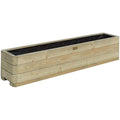 Rowlinson Marberry Patio Planter – 85L Wooden Garden Pot, Natural Timber