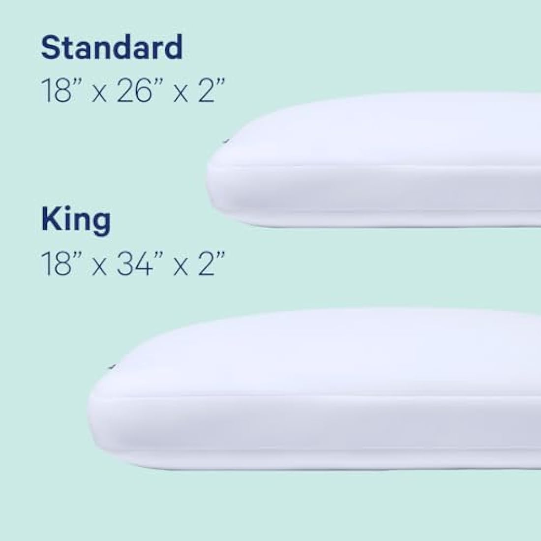 Casper Hybrid Pillow – Supportive Foam and Fiber Bedding, Standard White