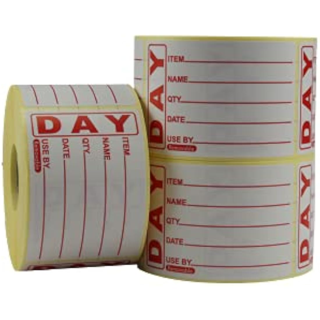 Jolof Store 49x74mm Removable Use By Food Labels - Red Text - 1,500 Pack