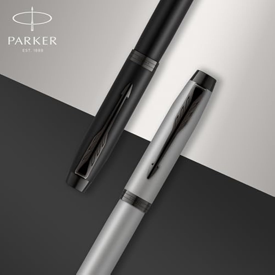Parker IM Rollerball Pen – Brushed Metal with Gold Trim, Fine Point