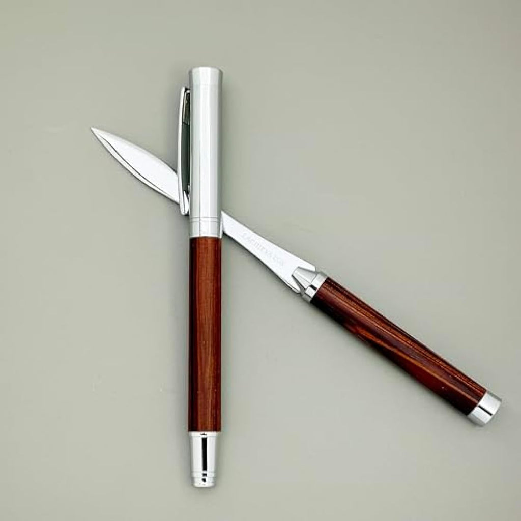 LACHIEVA LUX Rosewood Rollerball Pen and Letter Opener Gift Set | TimberDuo