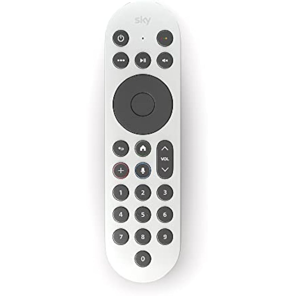 Sky Glass & Sky Stream Voice TV Remote – Ceramic White