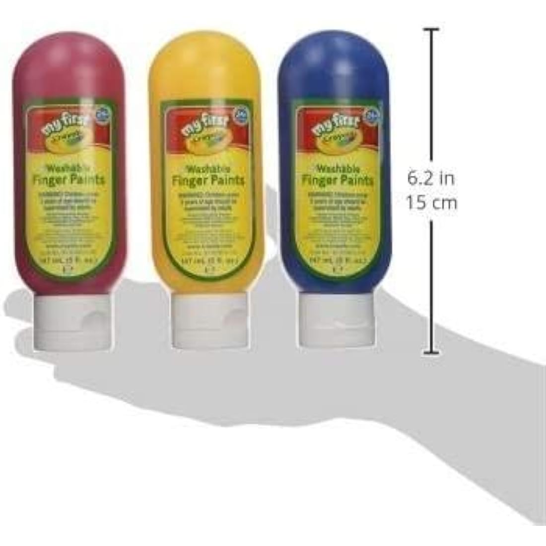 Crayola MyFirst Washable Finger Paints – 3 Pack Non-Toxic for Toddlers