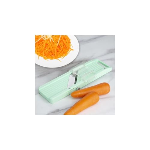 Vogue Kitchen Mandoline Slicer with 3 Interchangeable Blades – Sage
