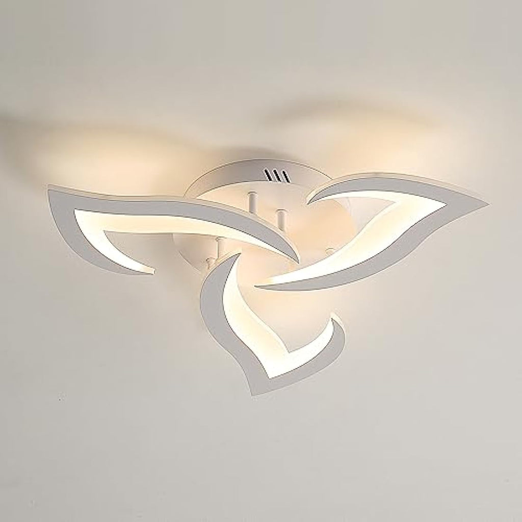 Dorlink LED Ceiling Light – 36W Modern Flower Acrylic Lamp, 3000K Warm White