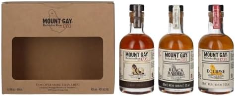 Mount Gay Barbados Rum Discovery Gift Set - 3 x 20cl Miniature Bottles
